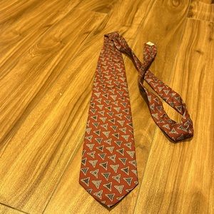90s Paulo Conti red triangle design tie